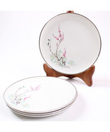 VTG USA Embassy Vitrified China Dessert Plate Set Of 4 Tree Branch Plati... - $19.25