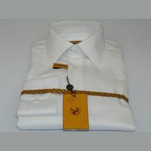 Mens ENZO Egyptian Soft Cotton Dress Shirt Barrel Cuff Wrinkle Free 61101 White image 11