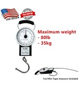 Portable Travel Handheld Hanging Luggage Scale w/ Tape Measure Weight 80... - $11.87