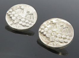 925 Sterling Silver - Vintage Modernist Etched Animal Drop Earrings - EG... - £92.78 GBP