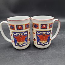 Seymour Mann Inc 2 Derbyshire White Red Blue Imari Pattern Fine China Mu... - $8.89
