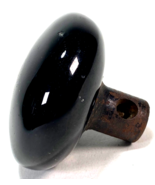 Vintage Black Porcelain Door Knob, 2-1/4&quot; Diameter - Antique - €10,75 EUR