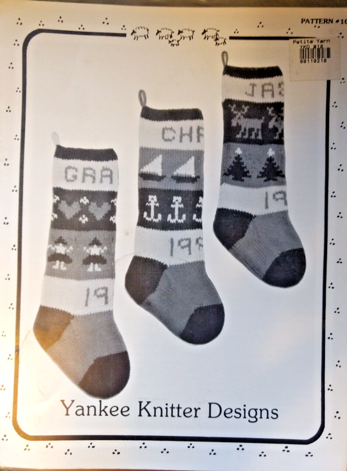 Yankee Knitter Designs Classic Christmas Stocking  Knitting Pattern #10 - $1.97