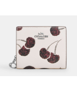 Coach Leather Snap Wallet w/ Cherry Print ~NWT~  CDF19 Chalk - $88.11