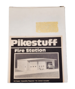 Vintage HO Scale Pikestuff Fire Station Firehouse Building Model Kit #00... - $15.22
