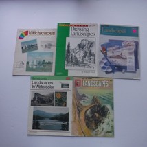 Vintage Art Instructional booklets Lot of 5 for Painting & Drawing Landscapes - $13.98