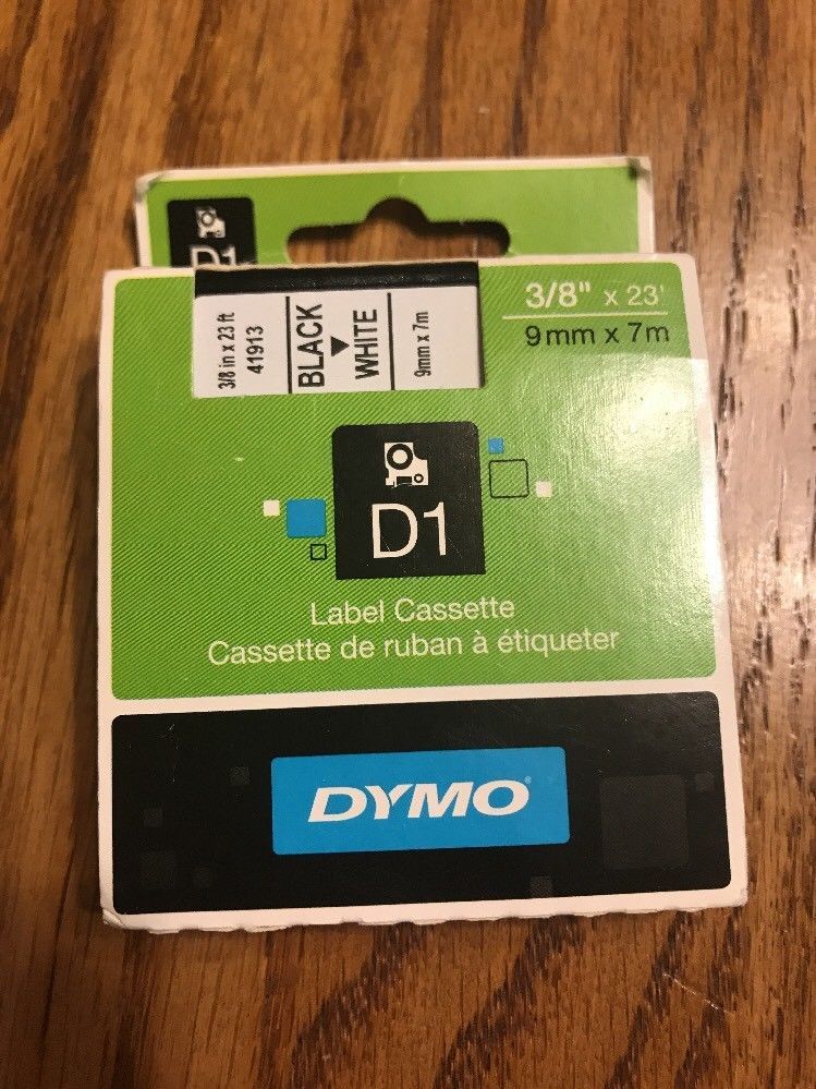DYMO D1 High-Performance Polyester Removable Label Tape 3/8&quot; x 23 ft Bla... - $8.17