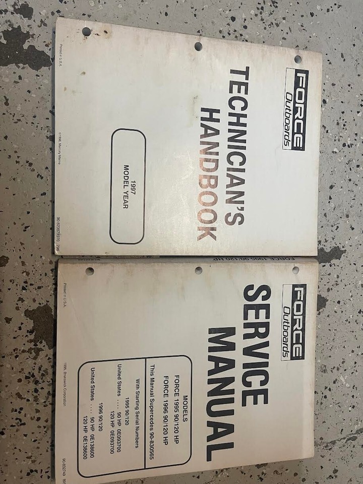 1995 1996 Force Hors-Bord 90/120 HP Service Shop Réparation Manuel 90-83... - $100.74