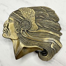 Vintage Indian Chief Head Southwestern Belt Buckle - $19.79