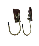Lot 2 Vintage Leather Loop Belt &amp; Steel Float Hook Holder 4 Cordless Dri... - $21.49