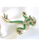 Gerry&#39;s Brand Enameled Green &amp; Goldtone Tree Frog Pin - £11.75 GBP