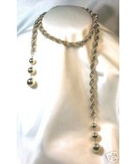 Vintage Twisted Rope-Style Lariat Wrap Necklace - £7.90 GBP