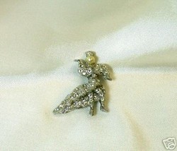 Vintage Rhinestone and Faux Pearl Tiny Dancer Pin - £7.47 GBP