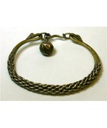 Detailed Bali Twisted Metal Bracelet with Bell - £15.14 GBP