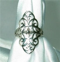 Gorgeous Sterling Silver Filagree Ring Size 6 - £11.94 GBP