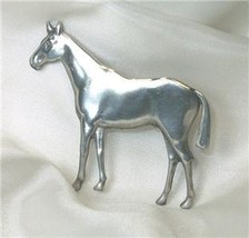 Wonderful Sterling Pewter Standing Horse Pin - £12.54 GBP