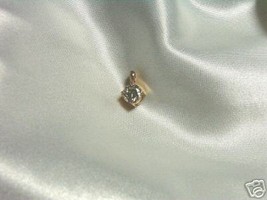 Large Clear Sparkly Rhinestone Solitaire Pendant - $5.00