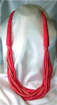 HOT Pink Heishi Beads Multi-Strand Necklace - £10.30 GBP