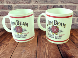 Jim Beam Kentucky Whiskey and date of Creation 2000 Coffee Mugs Red White Black  - £11.48 GBP