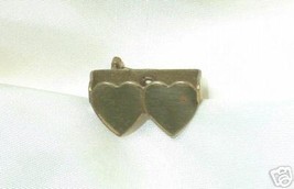 Vintage Brass Hearts Scarf Clip &amp; Pin - $4.00