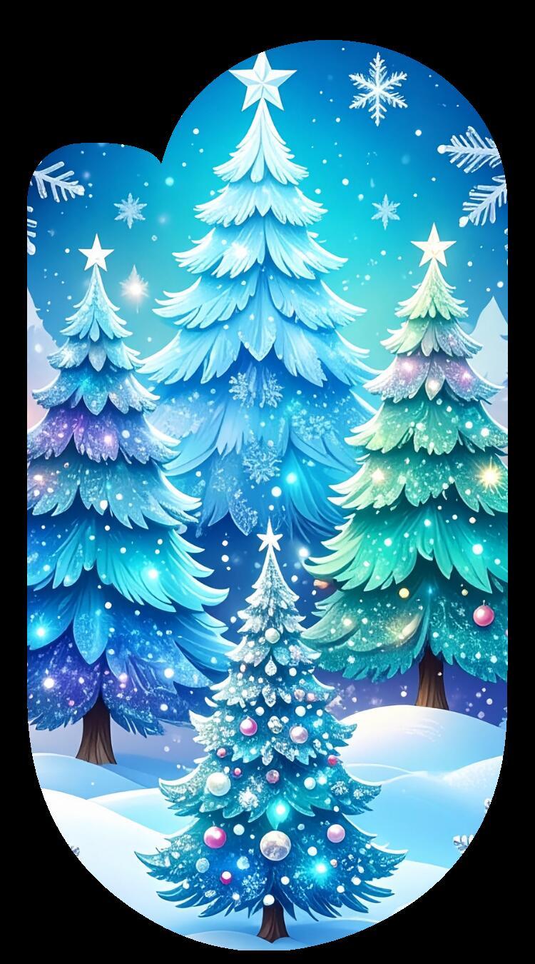 Winter Christmas Tree Paperclip Design Clipart 120PNG Digital Download  Bundle Item image 13