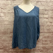 Time And Tru Womens Blue Chambray Sleeveless Tank Blouse Top Size M (8/10) NEW - £14.96 GBP