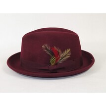 Men's Broner Wool Hat Classic Soft Fedora SCORSESE 73-785 Merlot Wine image 8