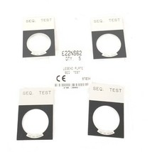 Bag Of 4 New Eaton CUTLER-HAMMER E22NS62 Std Alum Legend Plates &quot;SEQ-TEST&quot; - £10.38 GBP