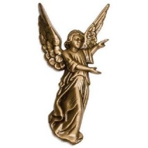 Brass Angel Applique for Funeral Box/Cube Cremation Urn, Pewter Also Available - £55.96 GBP