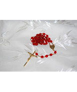 Red &amp; Gold Rosary  - £11.72 GBP