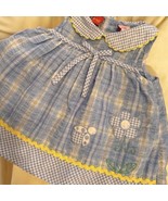 Vintage My Pal For Girls Blue Plaid Sun Dress 6-9 mo Easter Spring - €10,77 EUR