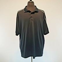 Slazenger Short Sleeve Shirt Polo Mens XXL Golf Black Polyester Logo Activewear - £11.63 GBP