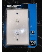 CE Tech Dual Telephone Data Wall Plate White 000-188-295 - $5.20 CAD