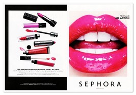 Sephora Perfect Lips Service Makeup 2014 2-Page Print Magazine Ad - $12.30