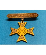 CIRCA 1907, US ARMY NATIONAL GUARD, PISTOL SHARPSHOOTER BADGE, HALLMARKED - $2,706.61 MXN