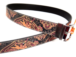 Tallia Men&#39;s Reversible Belt Size 36 Paisley One Side Brown on Other side New - £20.08 GBP