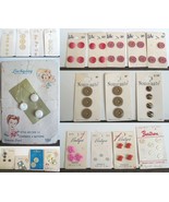 Bicycle Shaped Buttons 29 Cards 101 Pieces Pearl Ceramic Metal Plastic S... - £23.70 GBP
