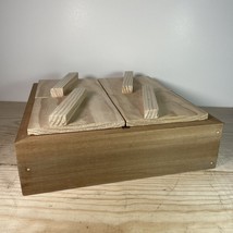 Decorative Box Hand Made modern design 11&quot; x 11&quot; x 3 Poplar &amp; Pine Wood - £53.29 GBP