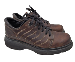 Dr. Martens DMS Brown Leather Lace Up Chunky Oxford Shoes Womens Sz 8 Me... - £39.40 GBP