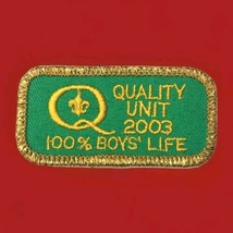 Quality Unit 2003 100 Percent Boys Life Patch BSA - £8.67 GBP