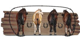 Horses Backside Coat Hat Rack Car House Keys Holder Horseshoes Gift Idea... - $61.33