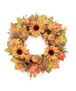 Sunflower/Pumpkin Wreath 24&quot;D - 829182 - $99.69 CAD