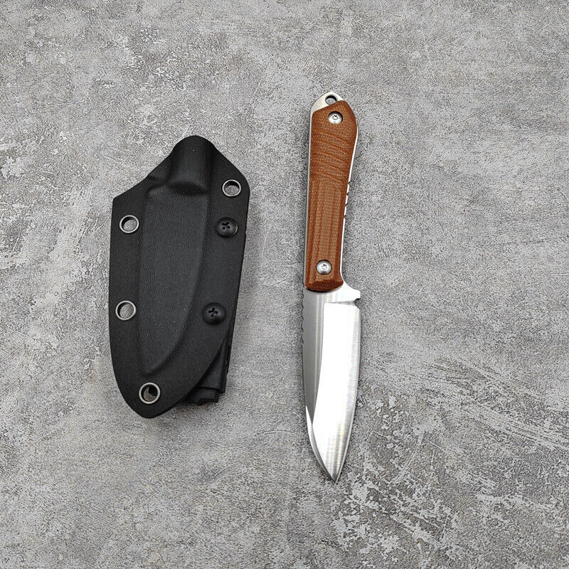 14C28N Fixed Blade Knife - Linen Handle, Full Tang, Outdoor Survival and... - $56.00