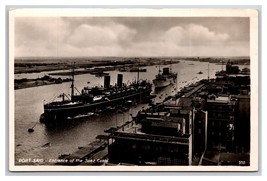 RPPC Ships Entering Suez Canal Port Said Egypt UNP Postcard  M20 - £3.91 GBP