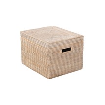 La Jolla Rattan Box Basket, White-Wash - £171.91 GBP