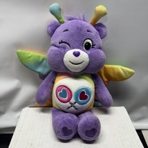 Care Bears Share Bear Butterfly Plush Soft Toy Stuffed Animal  Basic Fun - $9.49