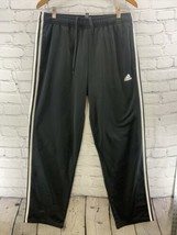 Adidas Sweatpants Mens Sz L Black Classic White Stripes - $19.79