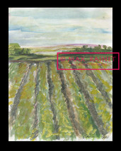 Ventura Farm Fields C Peterson * Original Watercolor Painting Impressionist Art - £168.03 GBP