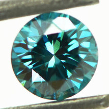 Fancy Blue Diamond Round Cut SI1 Loose Natural Enhanced IGI Certified 0.39 Carat - £307.75 GBP
