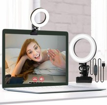 Video Conference Lighting Kit, Led Ring Light W Clip Clamp Mount Selfie Tik Tok - £16.69 GBP